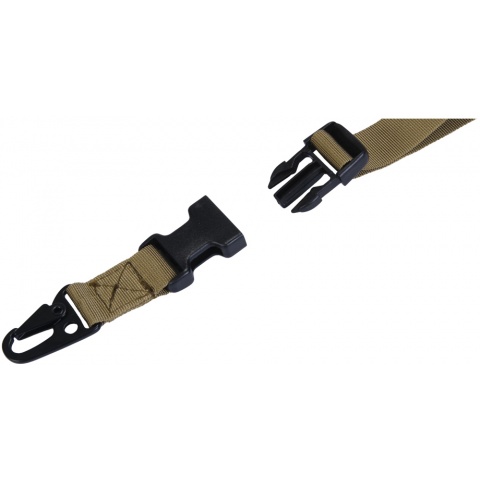 Lancer Tactical Airsoft Quick Detach 2-Point Padded Weapon Sling - TAN