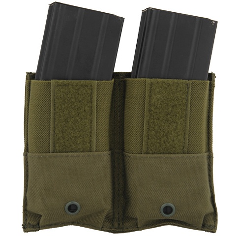 Lancer Tactical Airsoft Dual Inner Vest Magazine Pouches - OLIVE DRAB GREEN
