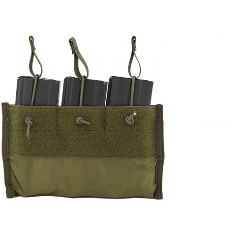 Lancer Tactical Airsoft Triple Inner M4 Mag Pouch for CA-311 - OD GREEN