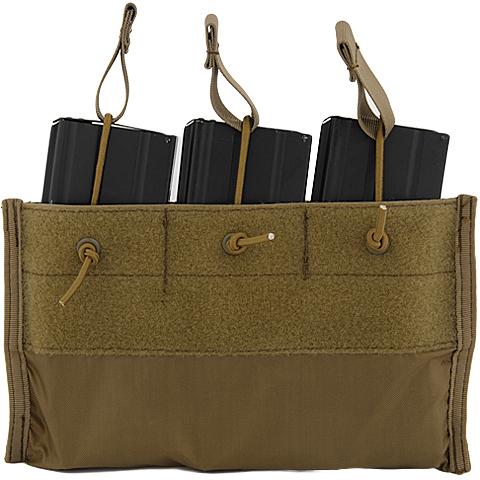 Lancer Tactical Airsoft Triple Inner M4 Mag Pouch for CA-311 - TAN