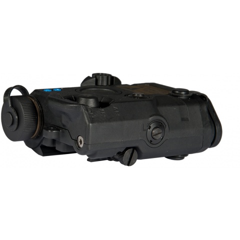 Airsoft PEQ-15 LED White Light + Red Laserr - BLACK