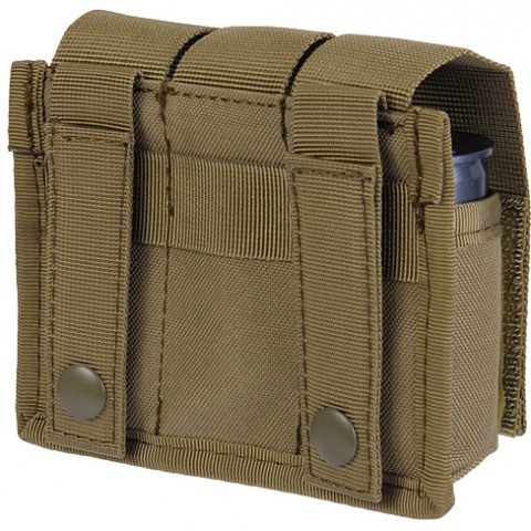 Lancer Tactical Airsoft Triple Grenade Pouch w/ MOLLE Straps -  TAN