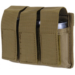 Lancer Tactical Airsoft Triple Grenade Pouch w/ MOLLE Straps -  TAN