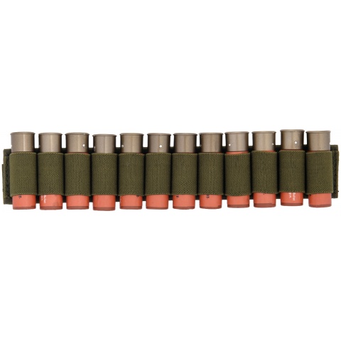 Lancer Tactical Airsoft Shotgun Shell Holder 12 Rd Capacity [Nylon] - OD GREEN