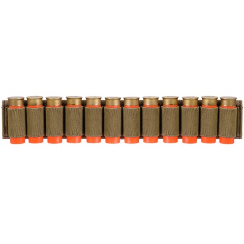 Lancer Tactical Airsoft Shotgun Shell Holder 12 Rd Capacity - TAN