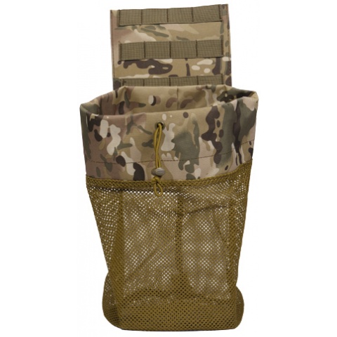 Lancer Tactical Airsoft Fold Away Dump Pouch w/ MOLLE BASE - CAMO