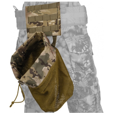 Lancer Tactical Airsoft Fold Away Dump Pouch w/ MOLLE BASE - CAMO