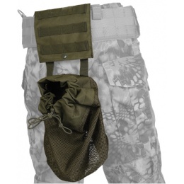 Lancer Tactical Airsoft Fold Away Dump Pouch w/ MOLLE BASE - OD GREEN