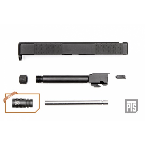 PTS Airsoft Custom Slide and Barrel Complete Set - BLACK