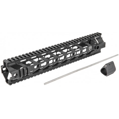 PTS Syndicate Airsoft 12-inch Rail System Free Float Fortis Rev - BLACK