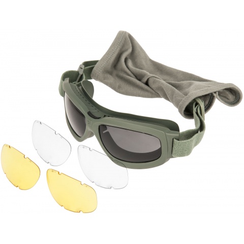 Bobster Airsoft Bravo 2 Ballistic Goggles - OD GREEN