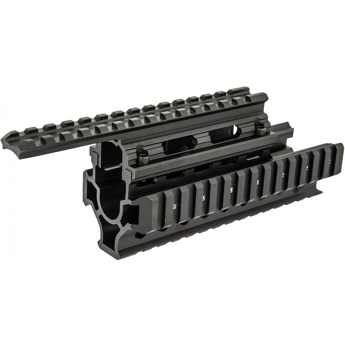 Firefield Aluminum AK Carbine 8.65 Inch Quad Rail BLACK Airsoft
