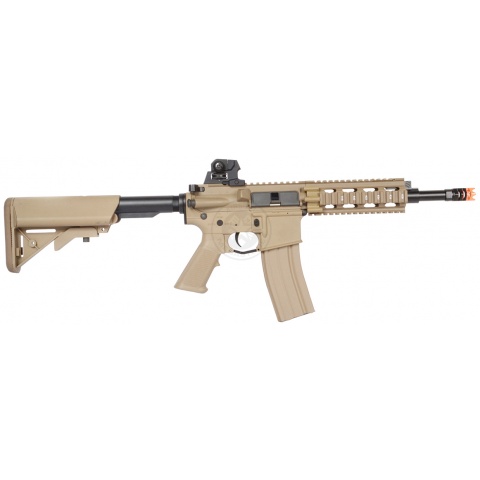 G&G Combat Machine GR16 CQW Rush EBB AEG Airsoft Rifle - Desert TAN