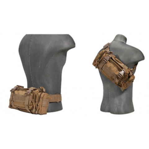 AMA Tactical Airsoft Buttpack w/ Adjustable Strap - TAN