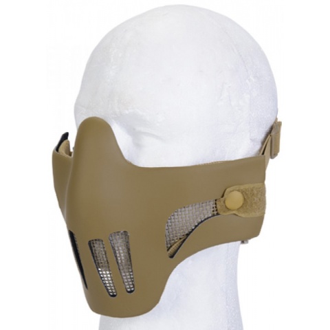 AMA AC-477T Airsoft Polymer Mesh Half Mask - TAN