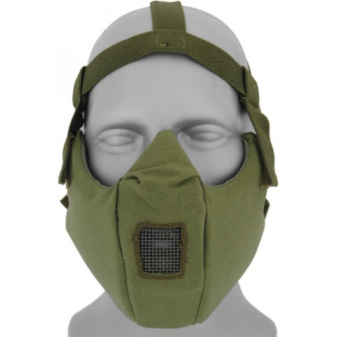 UK Arms Airsoft V5 Mesh Vented Half Face Mask - OD