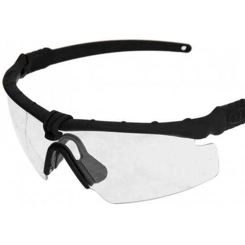 UK Arms Airsoft AC-467C Clear Shooting Glasses - BLACK