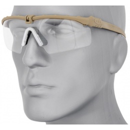 UK Arms Airsoft AC-469C Clear Shooting Glasses - TAN