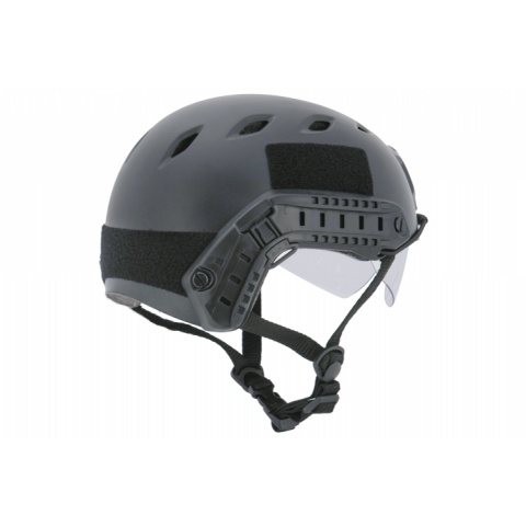 Lancer Tactical Airsoft Tactical BJ Type Basic Visor Helmet (Color: Black)
