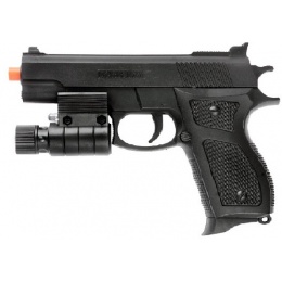 UK Arms Airsoft Spring M777R Pistol w/ Laser - BLACK