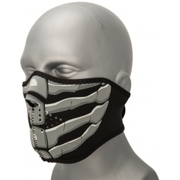Zan Headgear Airsoft Neoprene Half Mask - BONE BREATH