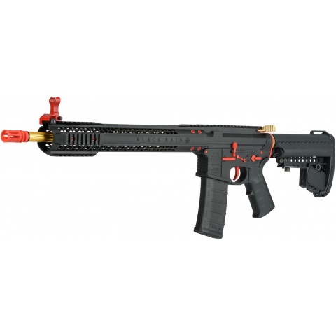 King Arms BRO M4 Fallout 15 Airsoft AEG Rifle - BLACK/RED/GOLD