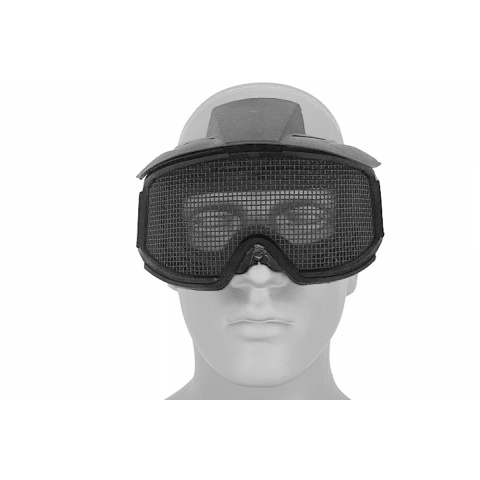 AMA Tactical Airsoft Wire Mesh Safety Goggles - BLACK