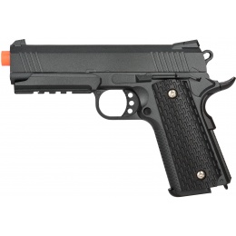 UK ARMS Airsoft G25B Series Spring Pistol w/ Rail - BLACK