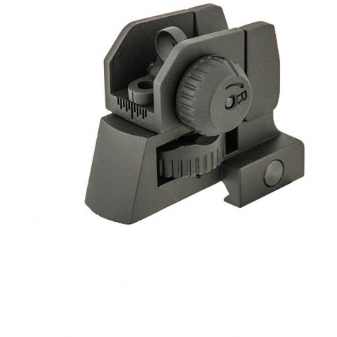 Krytac Airsoft Tactical Rear High Quality Iron Sight - BLACK