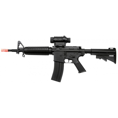 WellFire Airsoft Plastic Gear M4A1 w/ Adjustable LE Stock - BLACK