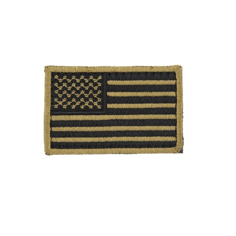 UK Arms AC-140M American US FLAG PVC Patch - BLACK/TAN