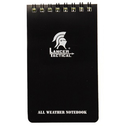 Lancer Tactical CA-5018 All Weather Mini Flip Notepad - BLACK