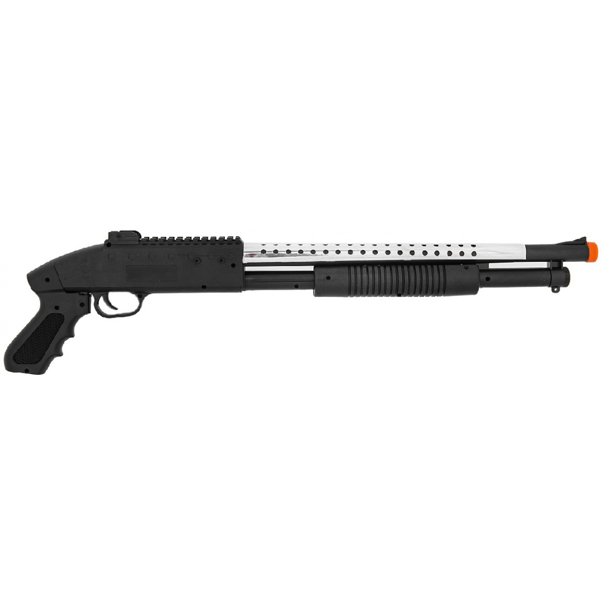 ACM Airsoft M590S Spring Shotgun w/ Pistol Grip SILVER Airsoft