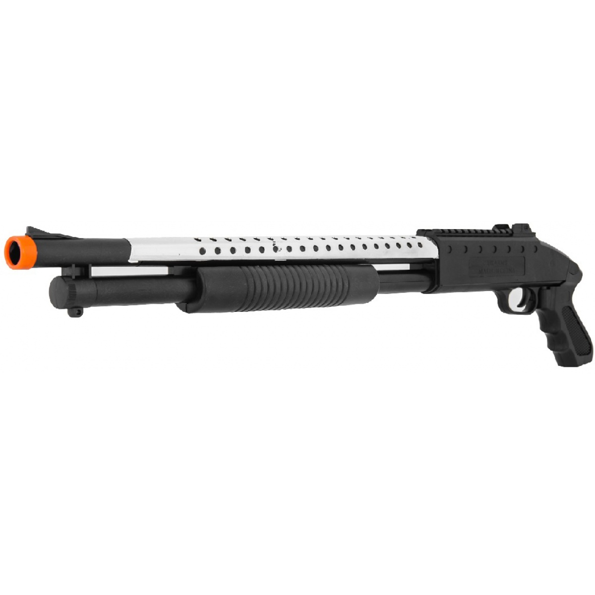 ACM Airsoft M590S Spring Shotgun w/ Pistol Grip SILVER Airsoft