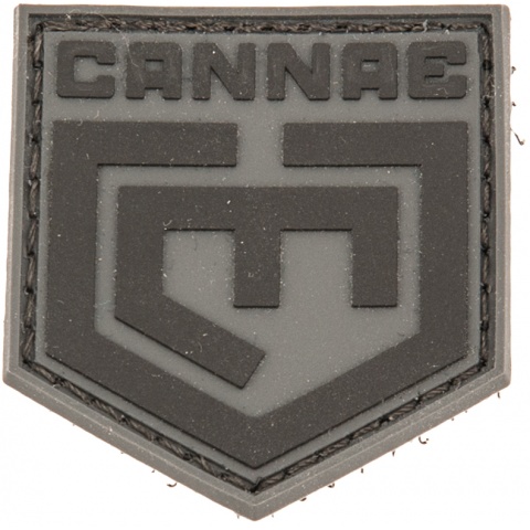 Cannae Logo Tactical PVC Flexible Symbol Patch - BLACK