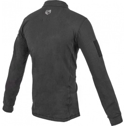 Cannae Professional Operator Long Sleeve Spandex Polo Shirt - BLACK - MED