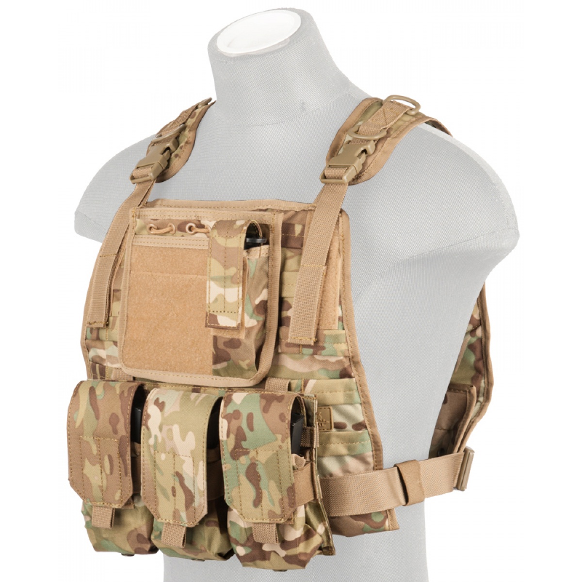 Lancer Tactical Ballistic 600D Nylon Tactical Vest (Camo) | Airsoft ...