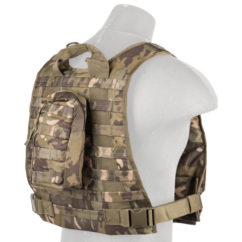 Lancer Tactical Ballistic 600D Poly Tactical Vest (Camo Tropic)