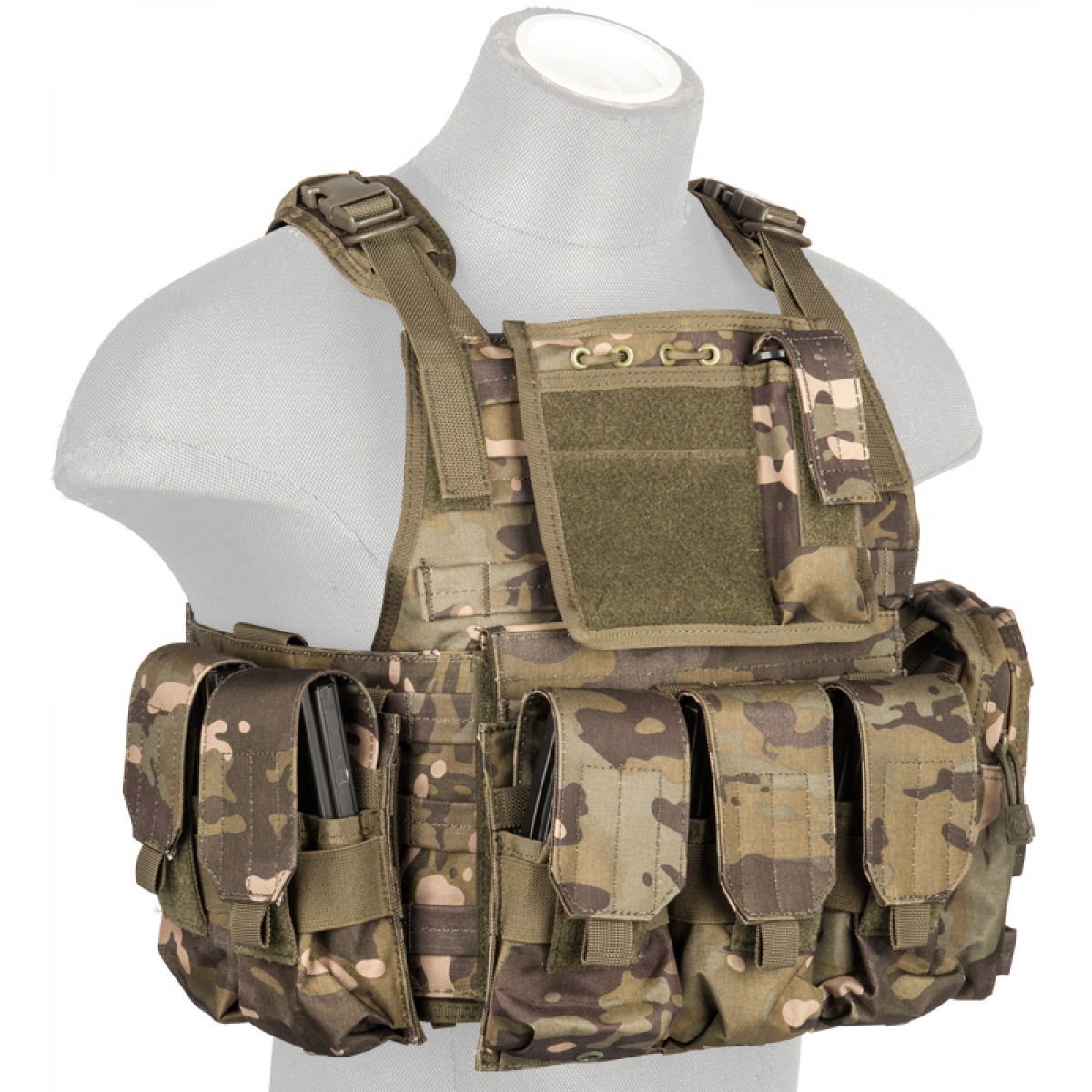 Lancer Tactical Airsoft Tactical Assault Tactical Vest (Camo Tropic