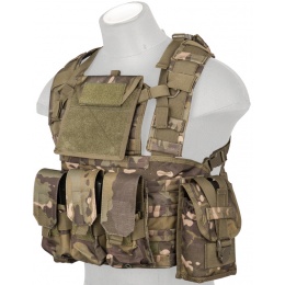 Lancer Tactical Airsoft M4 MOLLE Modular Chest Rig - CAMO TROPIC