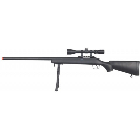 UK Arms Airsoft VSR-10 Bolt Action Rifle w/ Scope & Bipod - BLACK