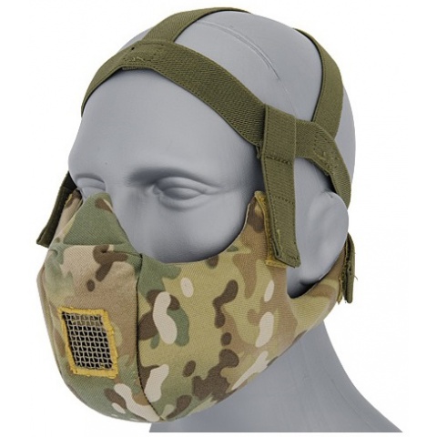 UK Arms Airsoft V5 Conquerors Tactical Half Face Mask - MODERN CAMO