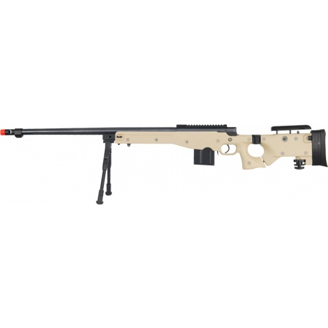UK Arms Airsoft L96 Fluted Barrel Bolt Action Rifle w/ Bipod - TAN