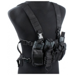 UK Arms Airsoft Tactical D-Mittsu Cordura Chest Rig - BLACK