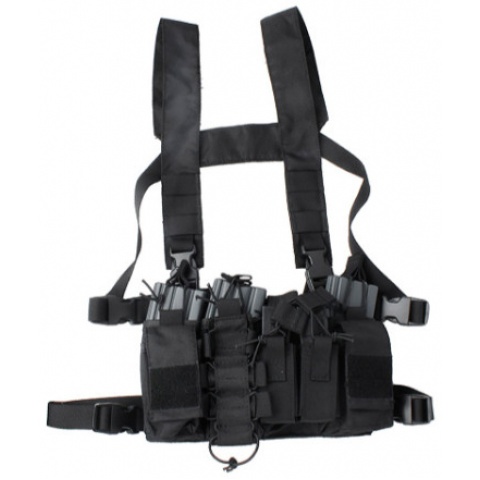 UK Arms Airsoft Tactical D-Mittsu Cordura Chest Rig - BLACK