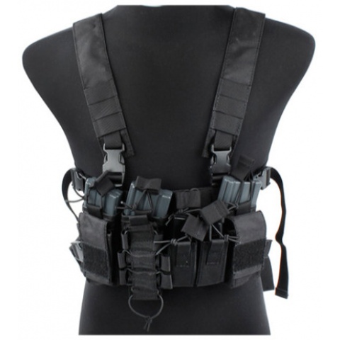 UK Arms Airsoft Tactical D-Mittsu Cordura Chest Rig - BLACK