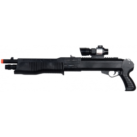 UK Arms P1099 Airsoft Shotgun w/ Laser, Flashlight, Scope - BLACK