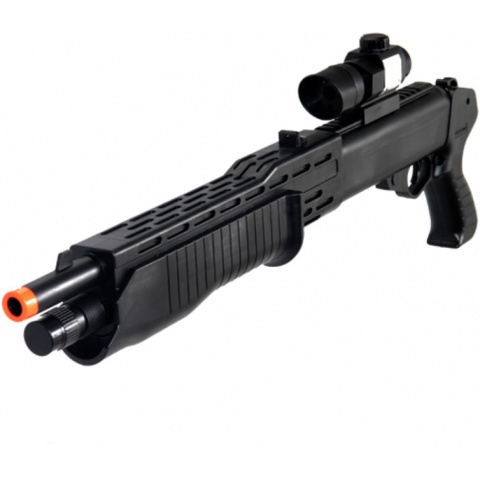 UK Arms P1099 Airsoft Shotgun w/ Laser, Flashlight, Scope - BLACK