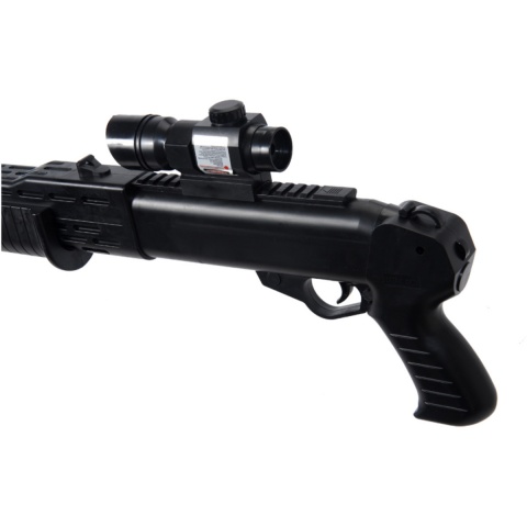 UK Arms P1099 Airsoft Shotgun w/ Laser, Flashlight, Scope - BLACK