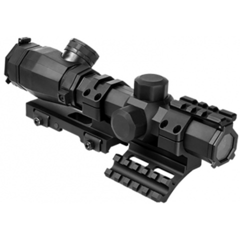 NcStar Octagon 1.1-4 x 20mm MilDot Optic w/ SPR Mount - BLACK